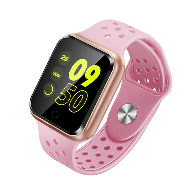 Waterproof Heart Rate Blood Pressure Bluetooth Smartwatch Apple Android Phone