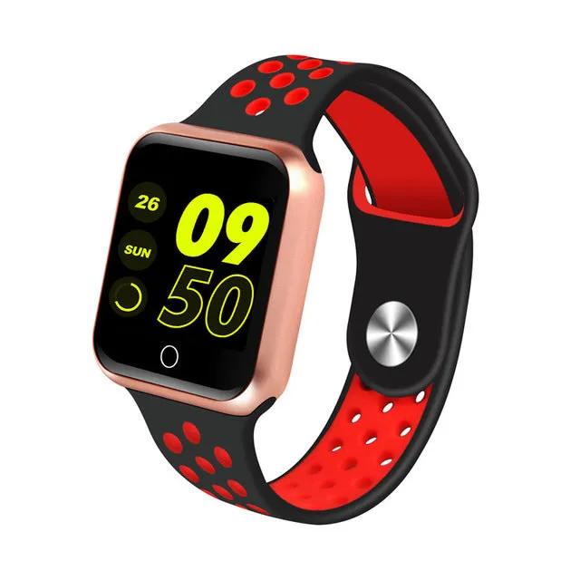 Waterproof Heart Rate Blood Pressure Bluetooth Smartwatch Apple Android Phone