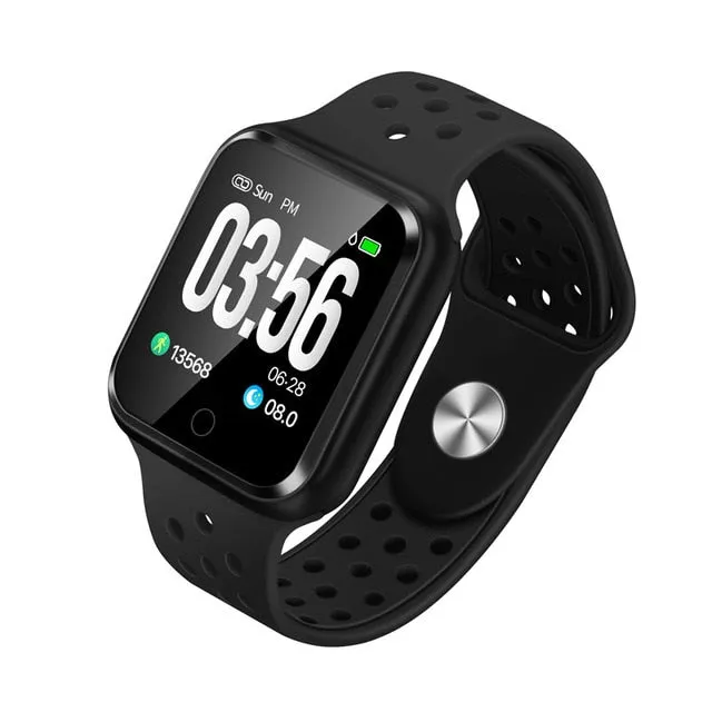 Waterproof Heart Rate Blood Pressure Bluetooth Smartwatch Apple Android Phone
