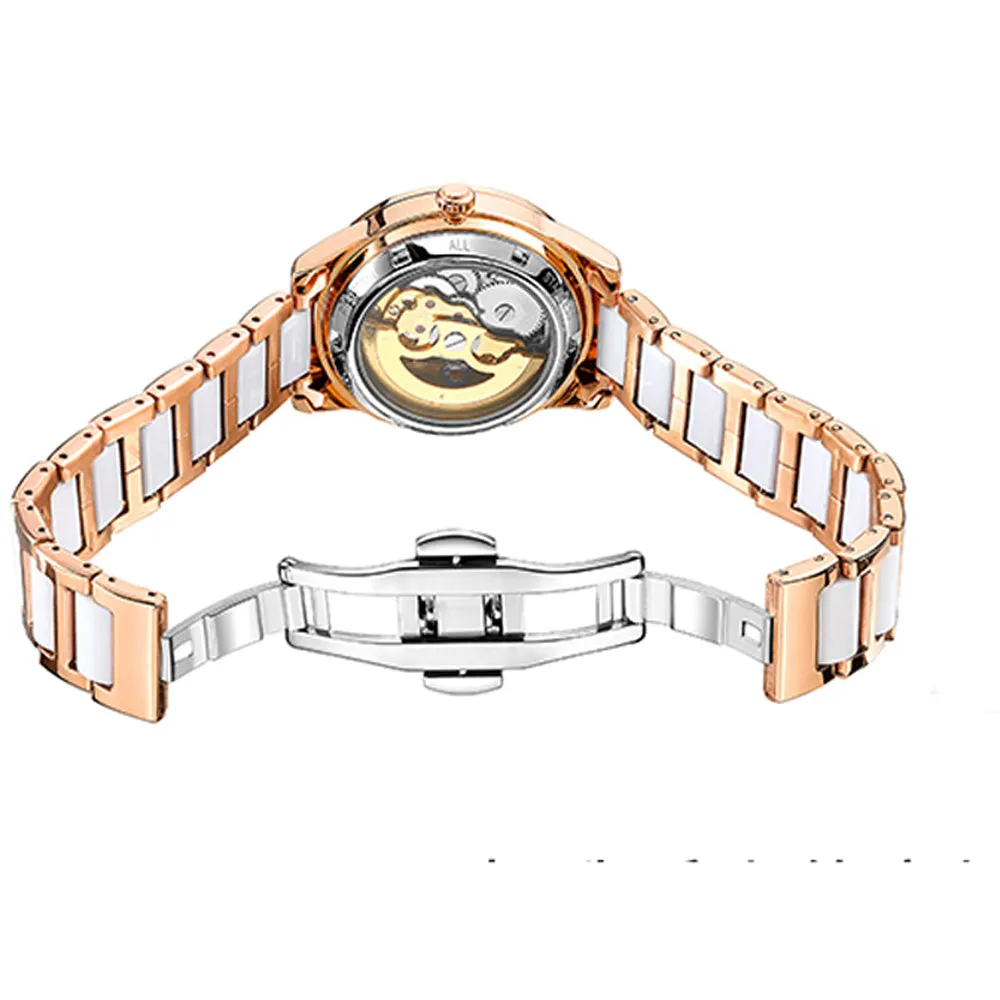 Women's Casual Hollow Steel Strap Luminous Hands Bracelet Wristwatches