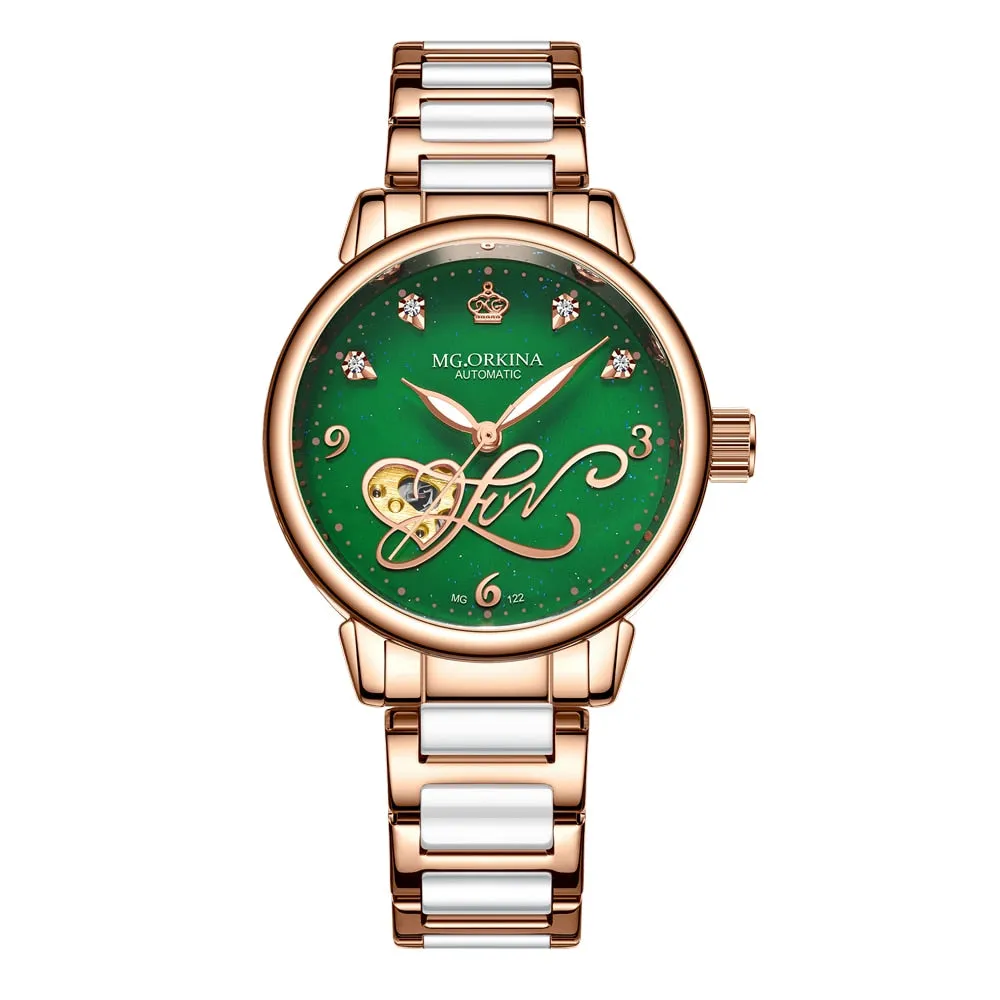 Women's Casual Hollow Steel Strap Luminous Hands Bracelet Wristwatches