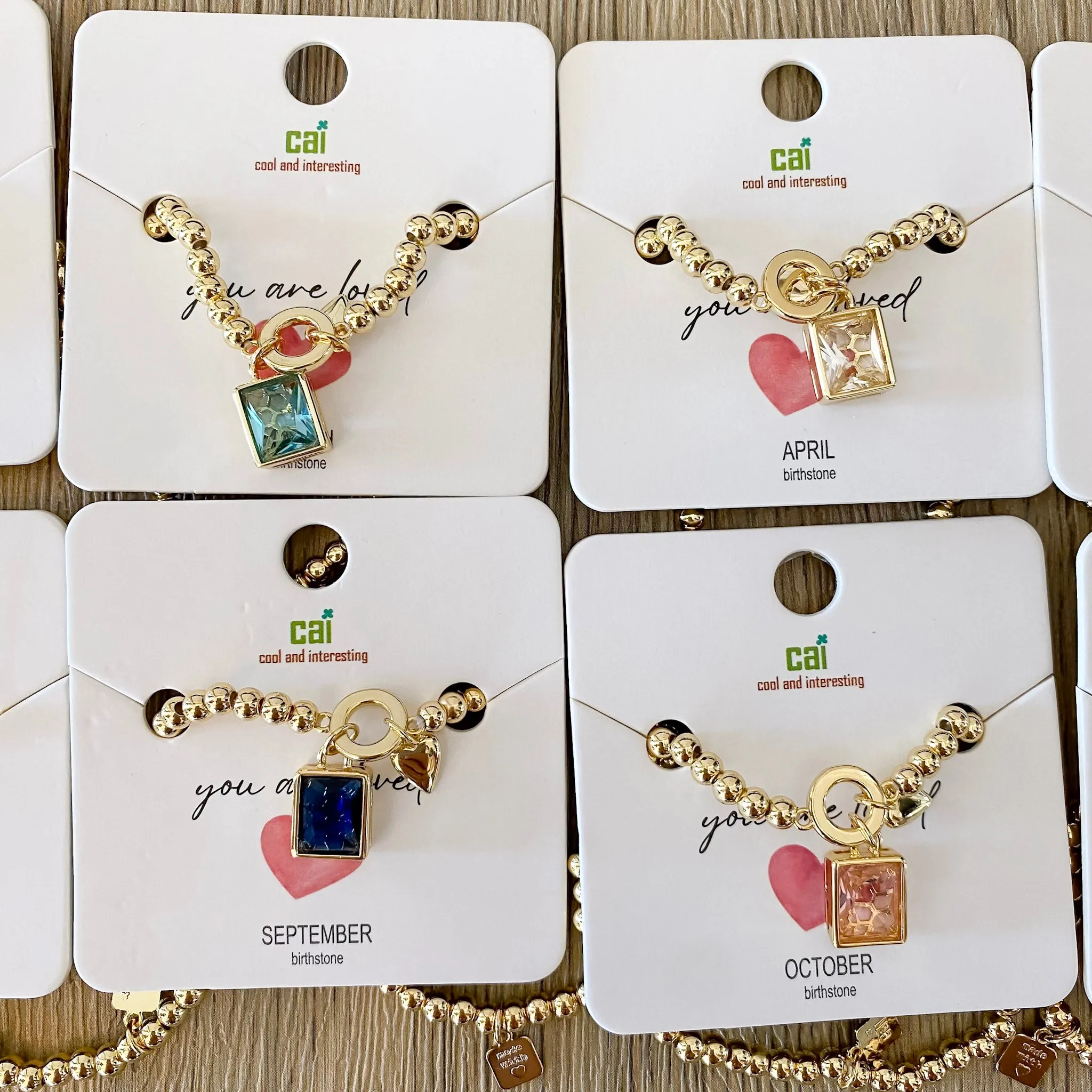 You Are Loved Birthstone Bracelet