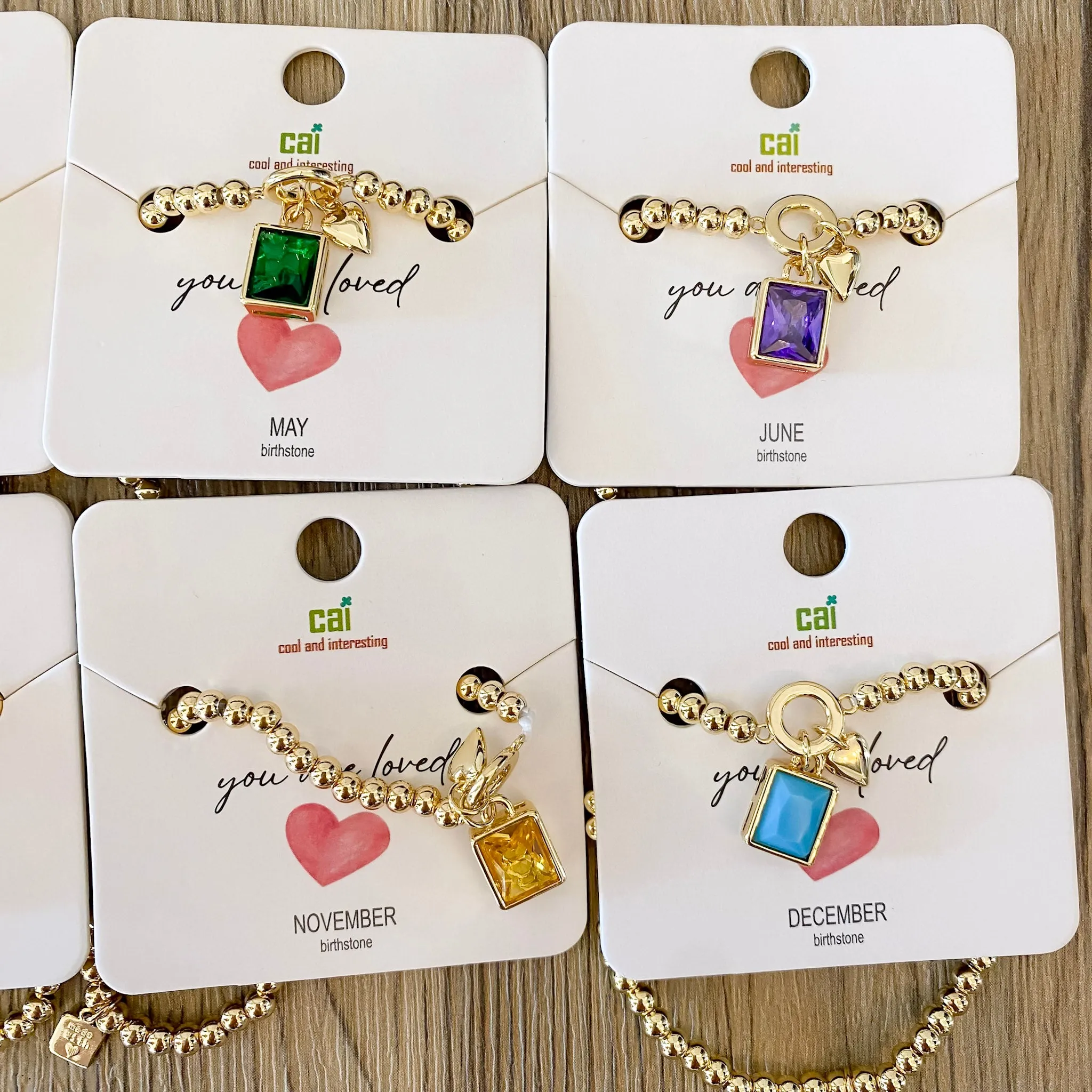 You Are Loved Birthstone Bracelet