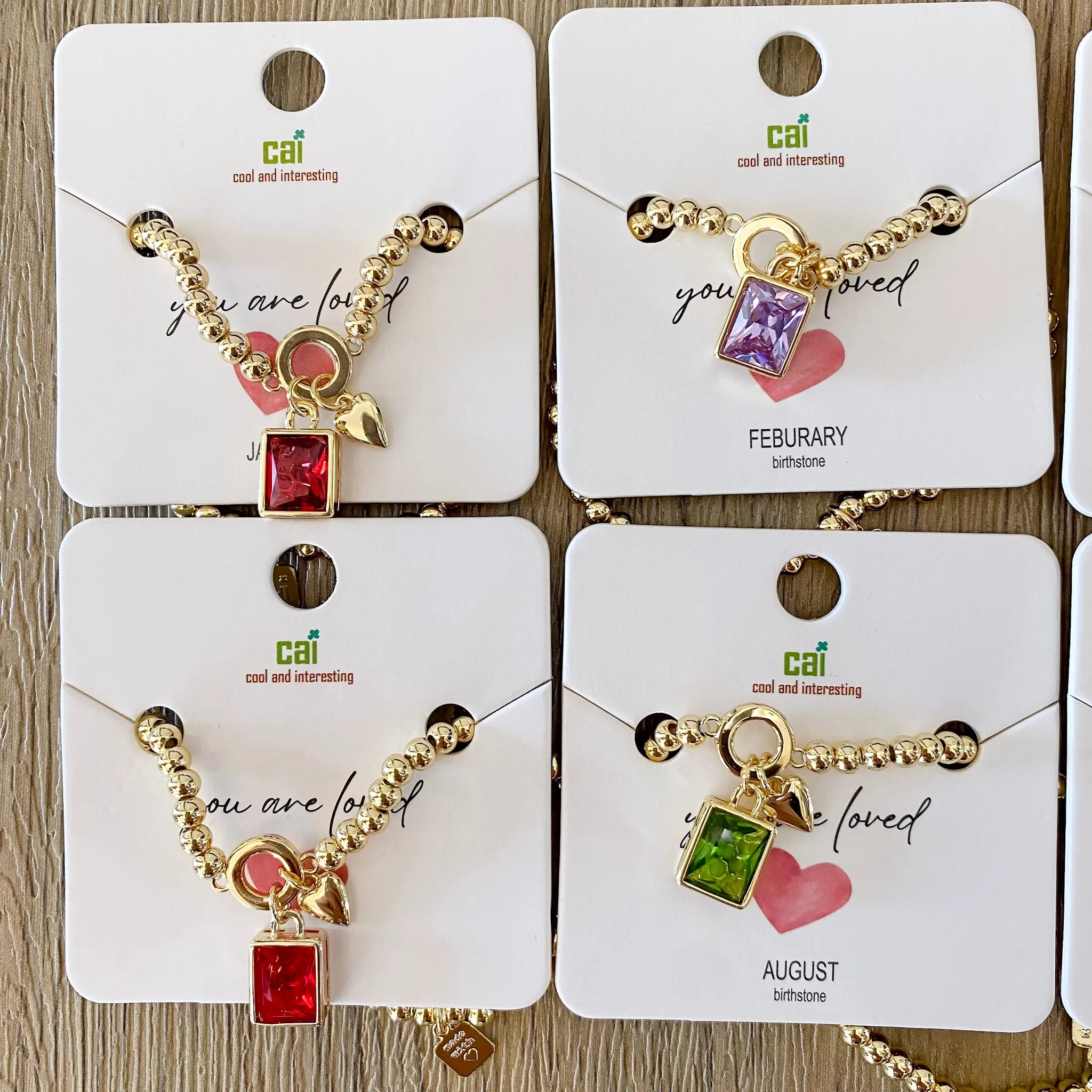 You Are Loved Birthstone Bracelet